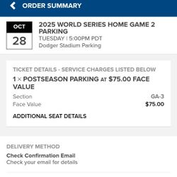 Dodgers Game 4 Parking