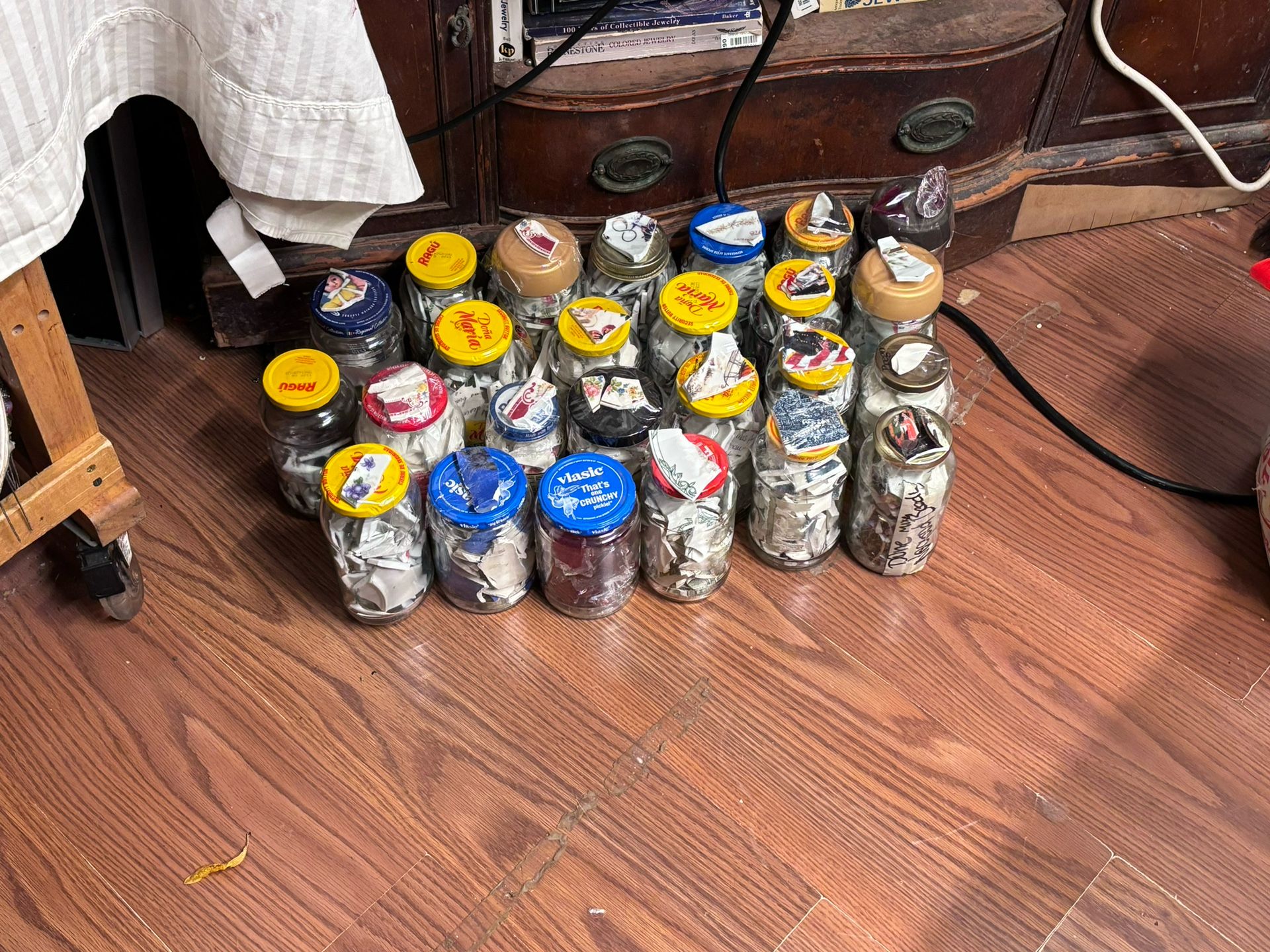 A Lot Of Broken Porcelain Or Ceramic Pieces Different Colors