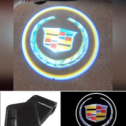 2 Cadillac Universal Wireless Door Projector Lights Easy Install Uses AAA batteries Not Included SHIPPING AVAILABLE