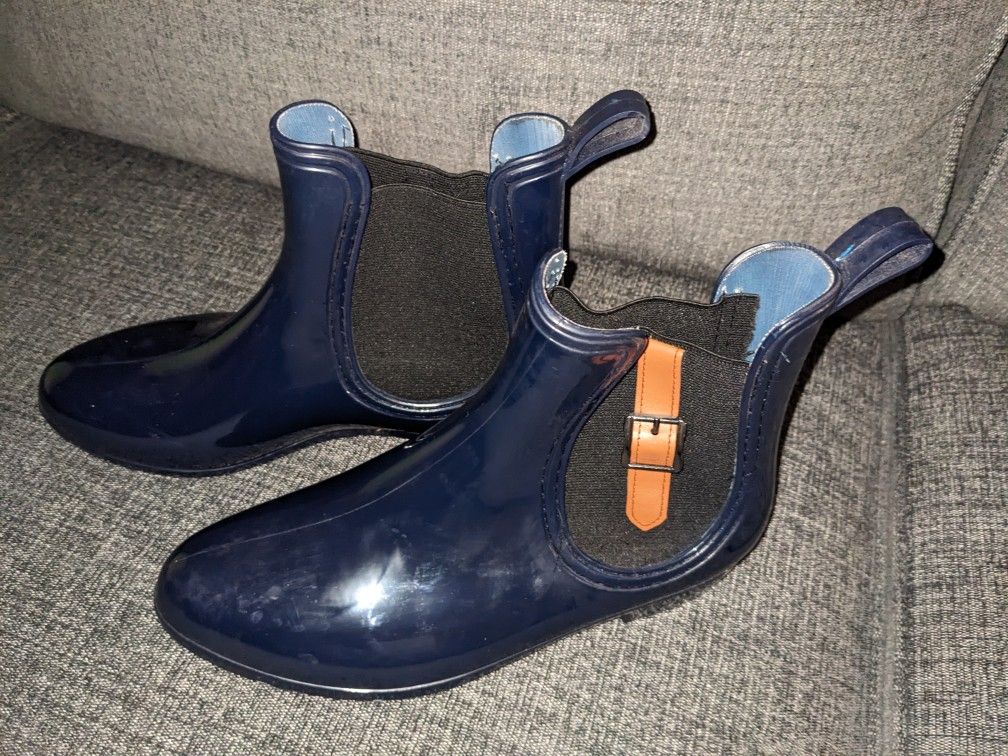 Navy Blue Rain Boots, Henry Ferreira - Size 7