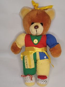 Vintage 1985 LTD Commodities Inc Learning Teddy Bear Rare Hard To Find