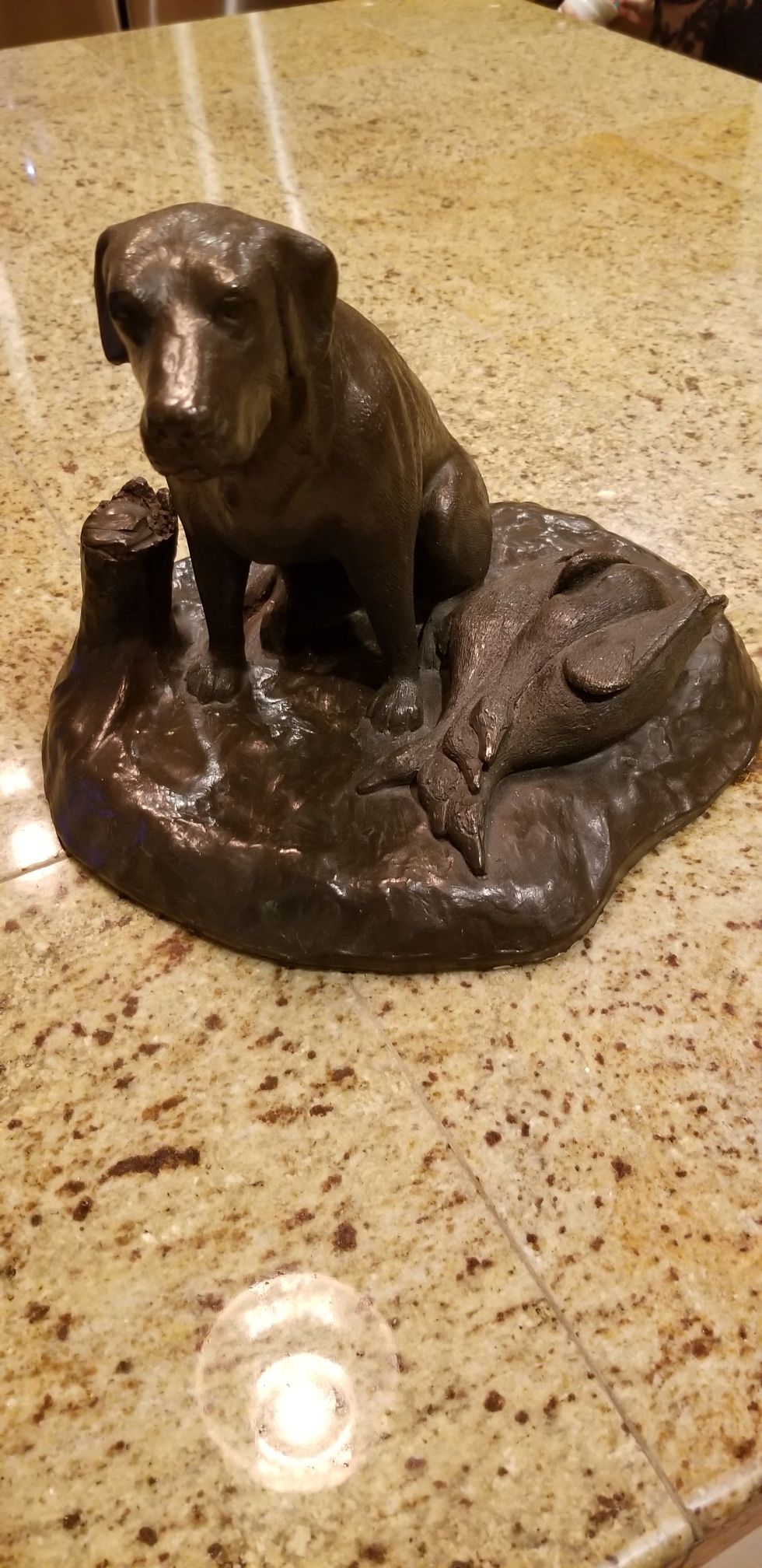 Labrador Retriever cast resin sculpture