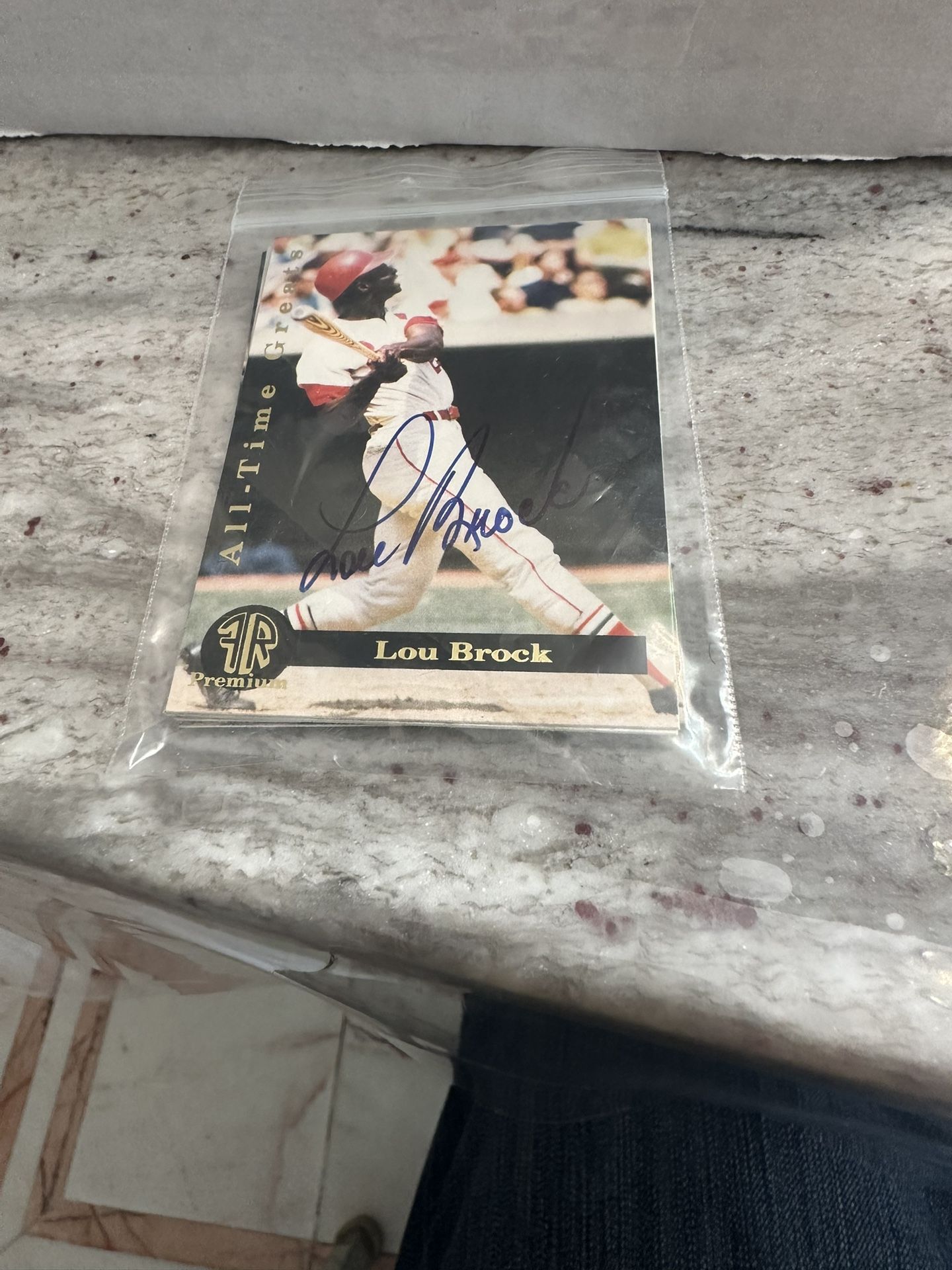 Signed Willie Stargell And Lou Brock Baseball Cards With Coa Authentic And Mint Condition