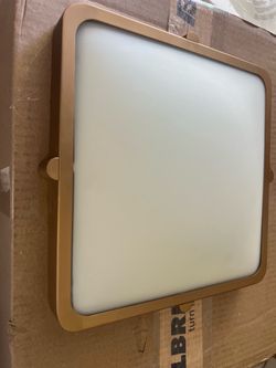 Square LED Flush Mount Ceiling Light Gold