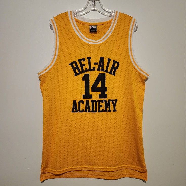 Men’s Basketball Jersey – Bel-Air Academy #14 (Smith) – Size L – Lakers Gold/Black – Excellent Condition