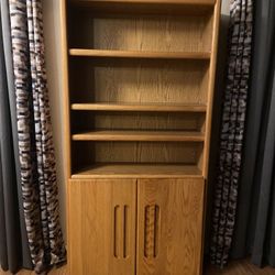 The Orman Grubb Co. solid oak bookcase/storage shelf. 