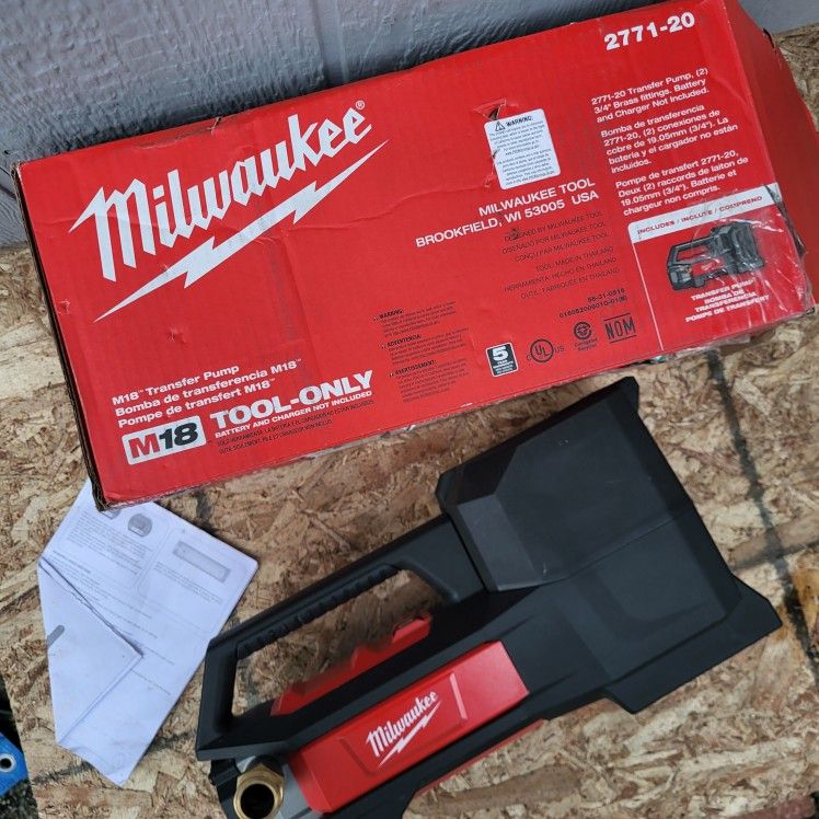Milwaukee M18 18-Volt 1/4 HP Lithium-Ion Cordless Transfer Pump (Tool Only)  for Sale in Snohomish, WA OfferUp