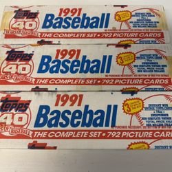 Topps 1991 Sealed Box Three Total