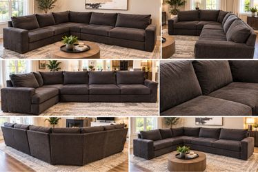 Free Delivery🚚🚚 Large Dark gray  Fabric Sectional Sofa