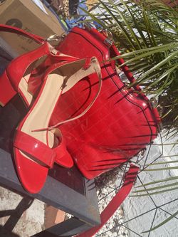 Red Purse & Matching Shoes 