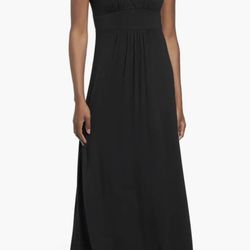 Loveappella V-Neck Jersey Maxi Dress