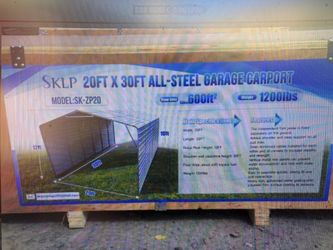 20x30 ALL-STEEL GARAGE / CARPORT –