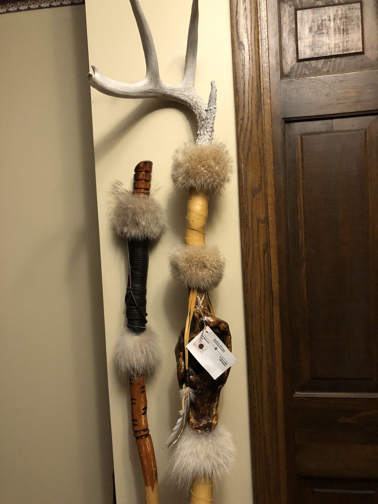 Hiking Stick Tall 71” Native American Designer-Statement Piece , Smaller Ladies Walking Stick Cash/Venmo P/Up WBLake