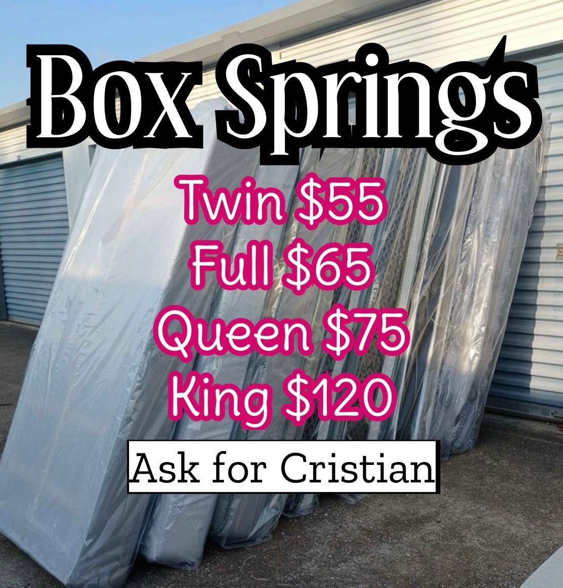 Box Springs Twin box Full box Queen box King box Bases para colchon Box spring