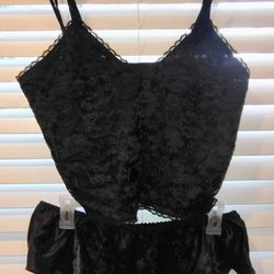 Vintage Victoria's Secret Gold Label Black Lace Lingerie Set - Size Small