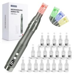 THAPPINK Microneedling Pen Electric Derma Pen with 20 Replacement Cartridges