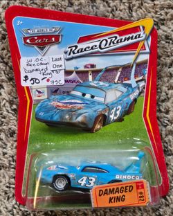 Disney Pixar Cars Damaged King #82 World Of Cars Race O Rama