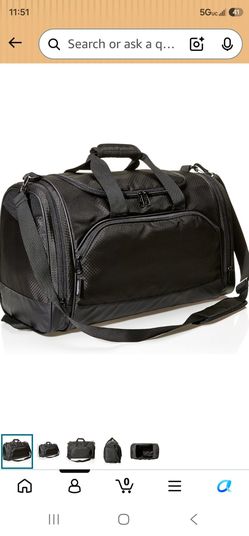 Duffle Bag Black Gym Travel Sport Workout