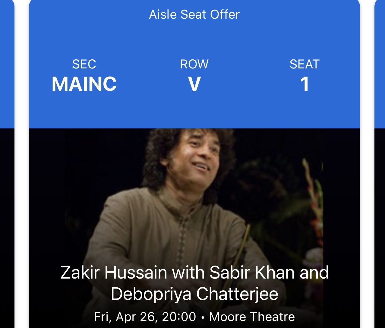 Zakir Hussein Concert Tix