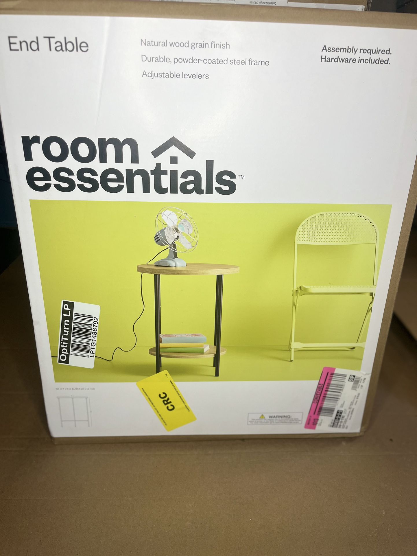 Wood and Metal Round End Table - Room Essentials™