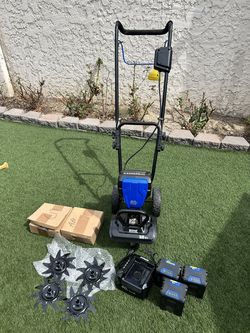 Kobalt 10 inch 80v Brushless Tiller & 3 Batteries & Charger