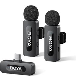 BOYA BY-V20 Wireless Microphones for iPhone 15/16 Series, Android/Laptop... 