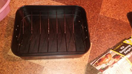 Turkey roasting rack and pan
