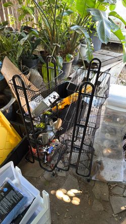 2 Wheeled metal racks