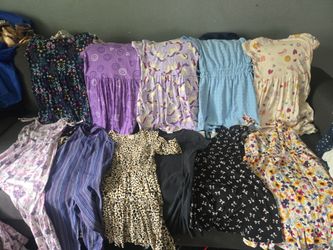 Girls Dress Lot Mixed Prints Bundle