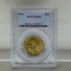 1932 $10 Indian Head Gold Eagle PCGS MS62 | 0.4838 oz Gold