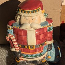 Nice Hand Painted Santa Claus Cookie Jar