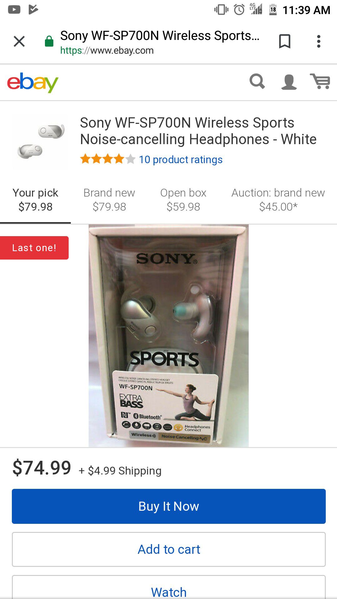 Sony sport Headphones new
