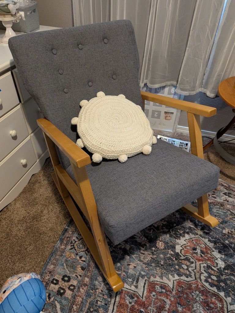 Gray Rocking Chair