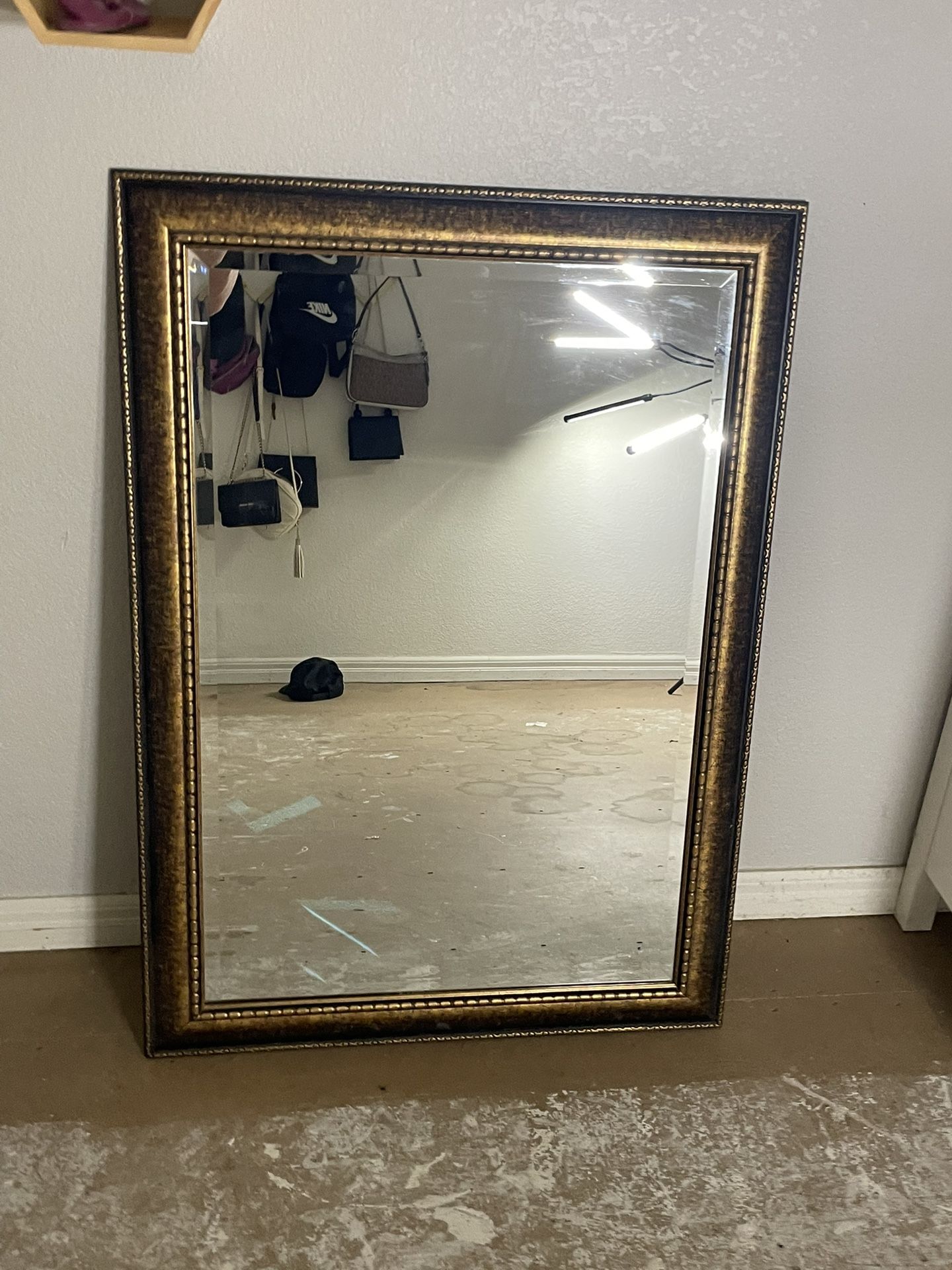 Large Gold-Framed Mirror – 29” X 41”