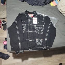 Supreme X True Religion Black Denim Jacket