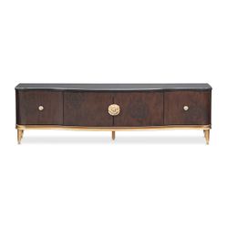 Camellia Field Warm Pecan Media Cabinet