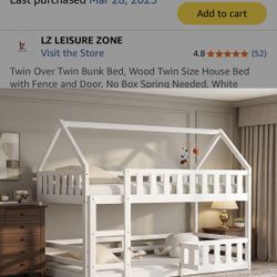 White Twin Bunkbed