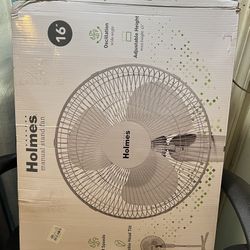 Holmes 16" Oscillating 3 Speed Manual Stand Fan White