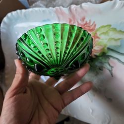 Vintage Green Emerald Bowl