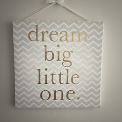 Baby Room Decor 2’x2’ Canvas Dream Big 