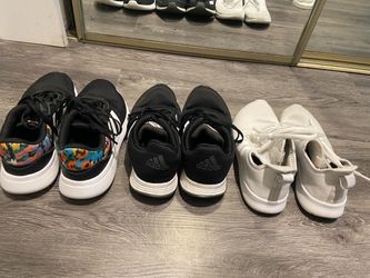3 Pairs Adidas Sneakers Bundle- women’s size 8