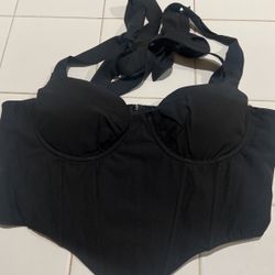 Black Corset Tank Top