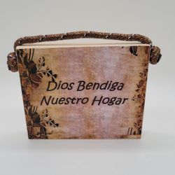 Placa Dios Bendiga Nuestro Hogar. God Bless Our Home  Plaque