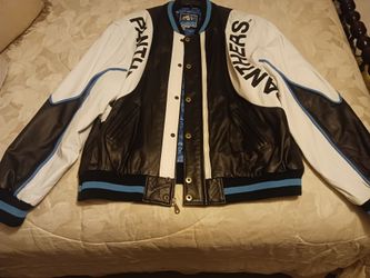Carolina Panthers Leather Varsity Jacket