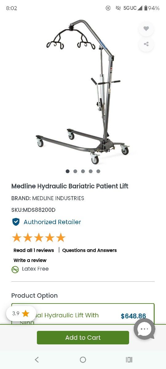 Medline Patient Hoist