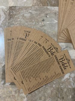 250 Pcs Kraft Paper Bible Emergency Numbers Bookmark Christian Verse Tags for Church Welcome Gifts Sunday School Prayer Reading Rewards
