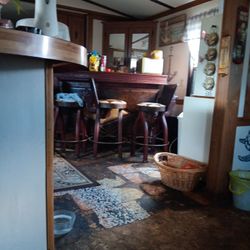 Hand Carved Turkish Bar With 4 Stools