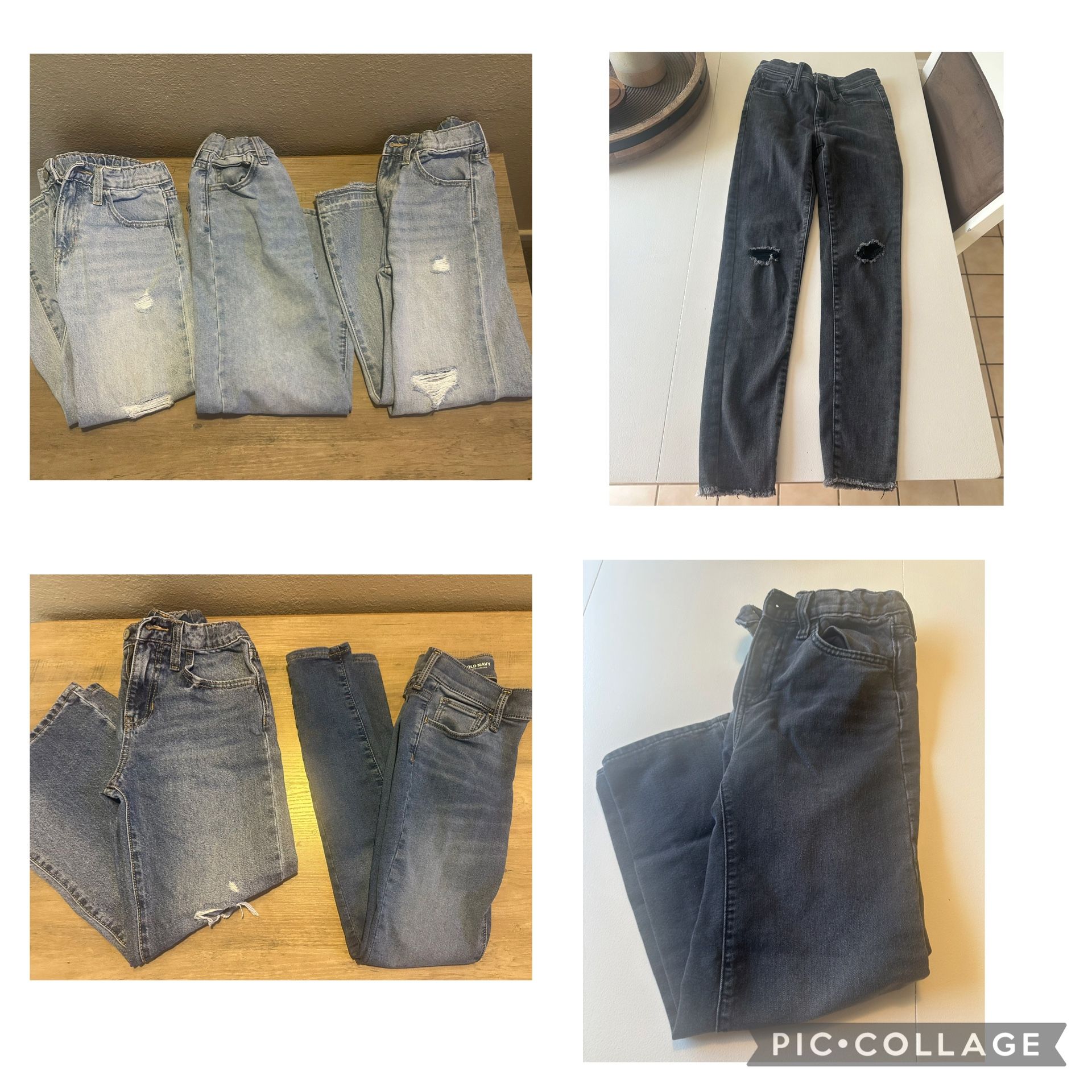 7 Pairs Of Size 10 Girls Jeans, Several Barely Worn. All Old Navy! $75 For All