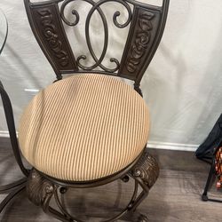 Small glass dining table