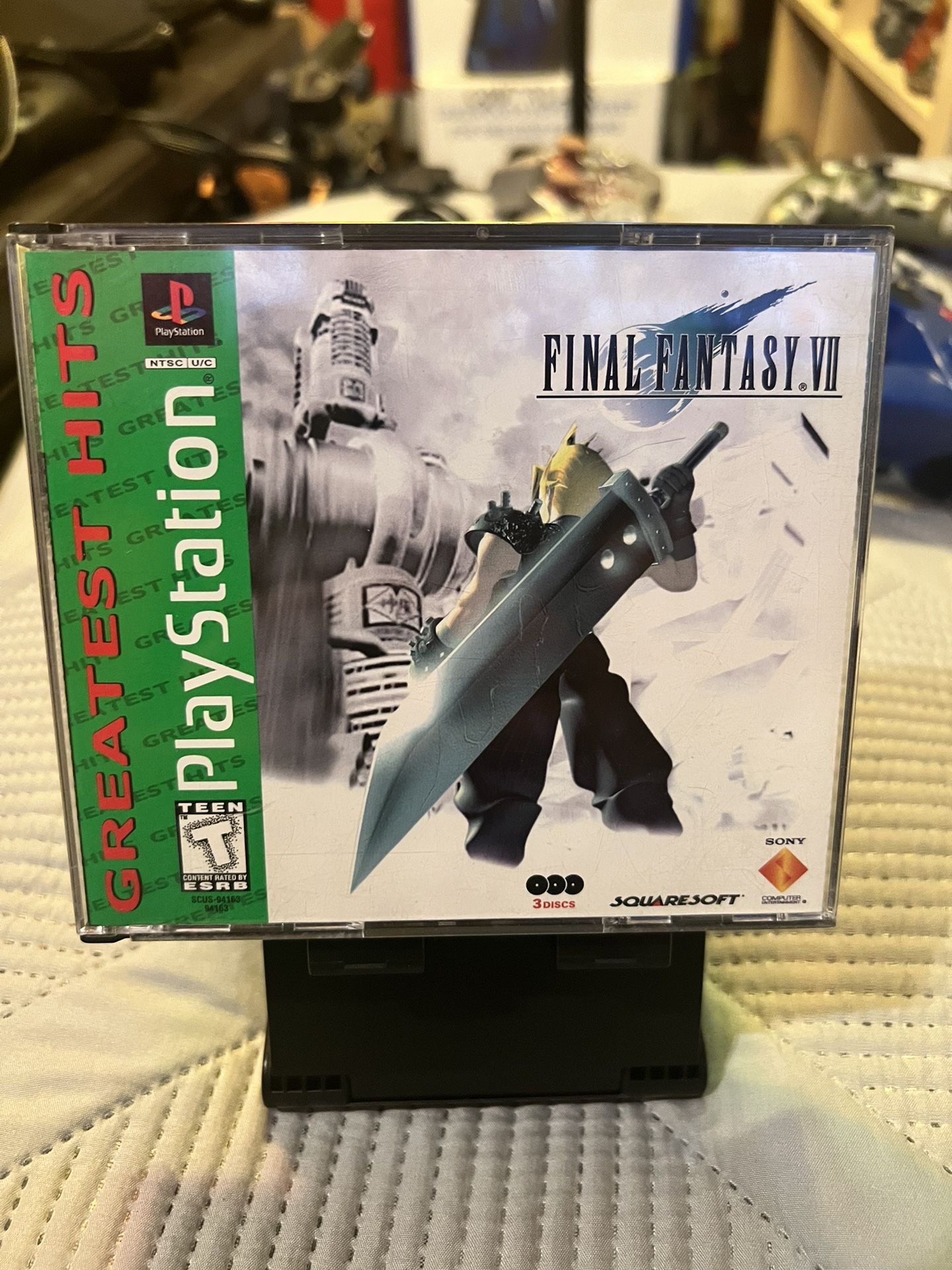 Final Fantasy 7 VII (Sony PlayStation 1, 1997) PS1 Greatest Hits 3 Discs